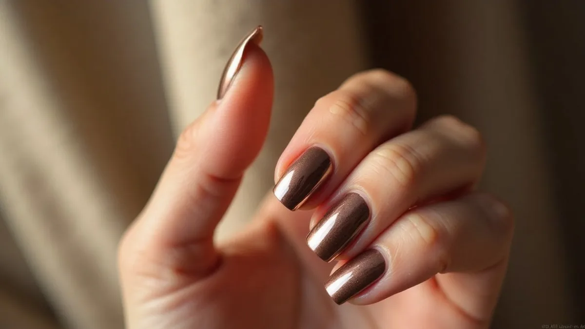 Image éditoriale pour Chrome nails doux : porter la brillance avec subtilité par Philippe Chamois