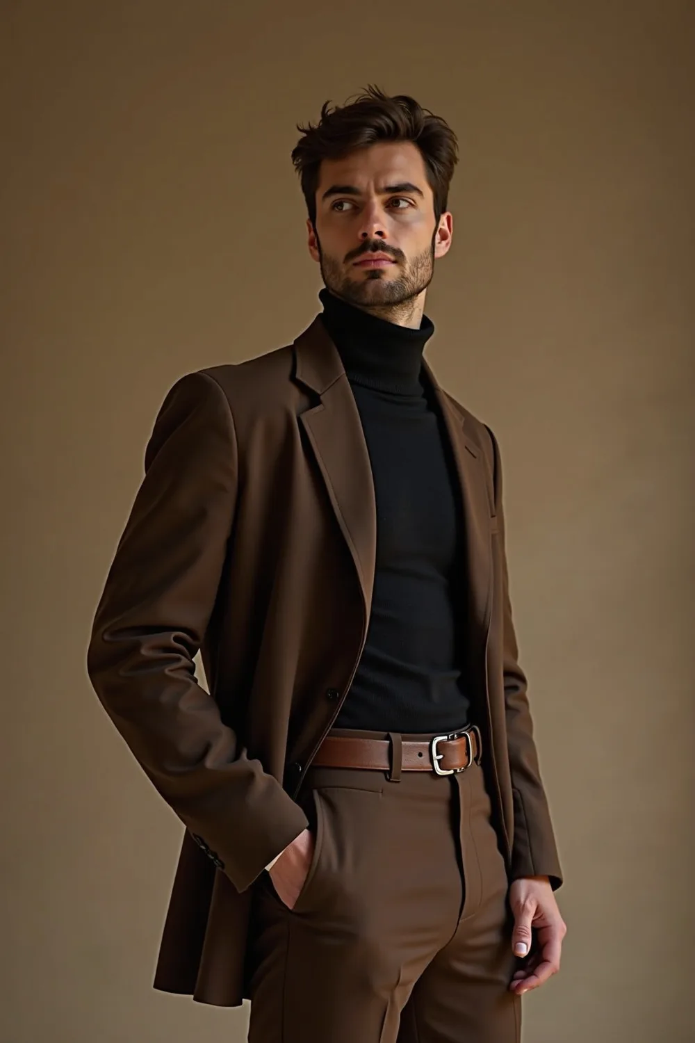 Image Pinterest pour Look brun et noir : l’accord masculin sous-estimé par Philippe Chamois
