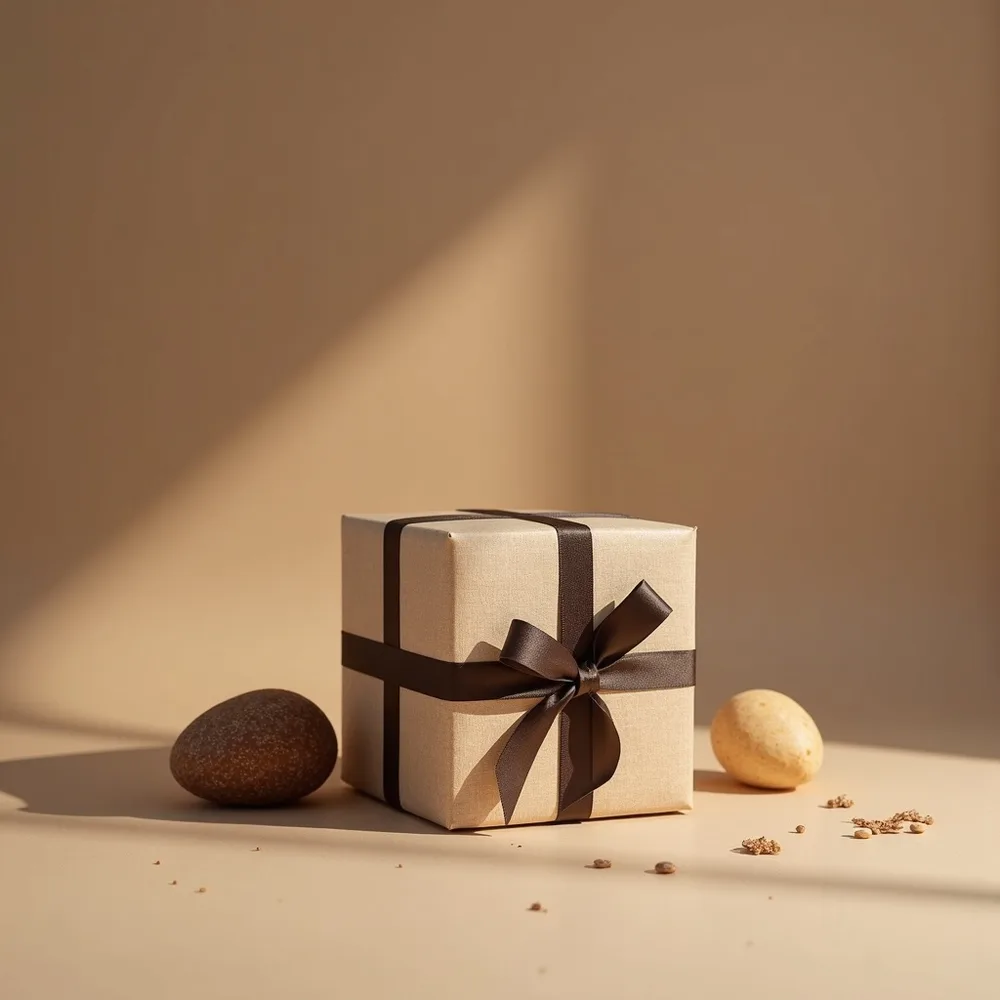 Packaging cadeau aesthetic : matières et détails simples